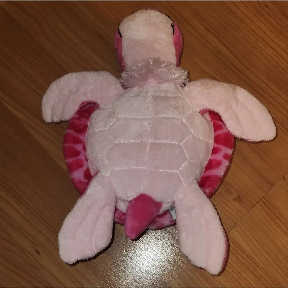 Animal Print Pink Sea Turtle Plush EUC